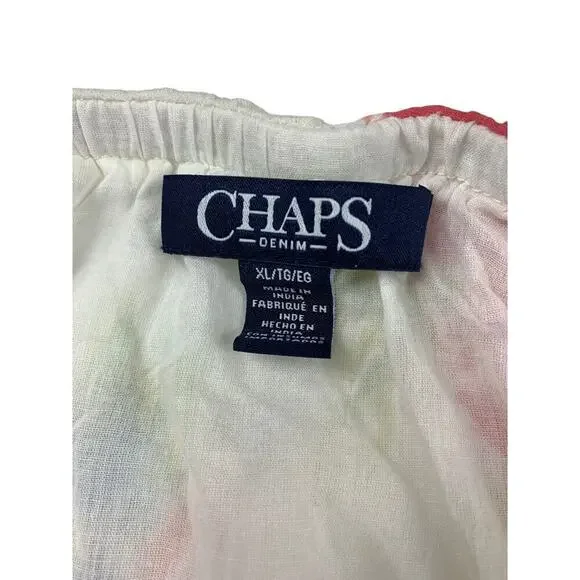 Women's Chaps Pink Floral Long Skirt - Size XL - Picture 4 of 5